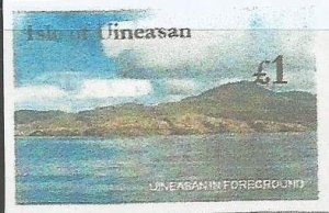 ISLE OF UINEASAN - View of Island - Imperf Single Stamp - M N H -Private Issue