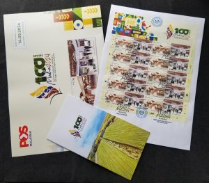 Malaysia 100th Agriculture Agro Tourism MAHA 2024 Durian Fruit Sheetlet FDC Rare