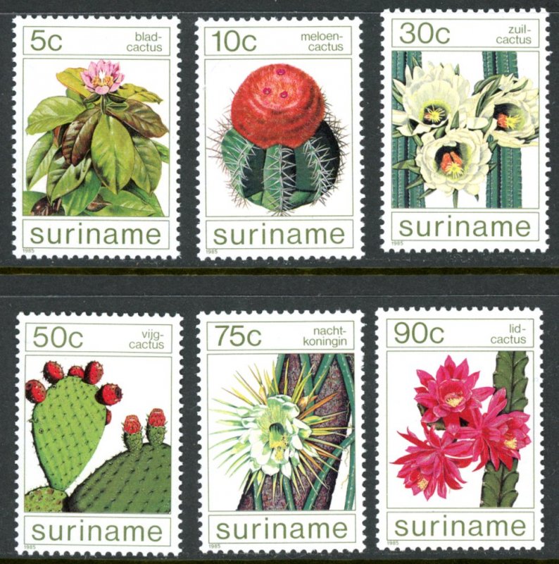 Suriname 697-702 Cactus flowers  MNH mint      (Inv 001313.)