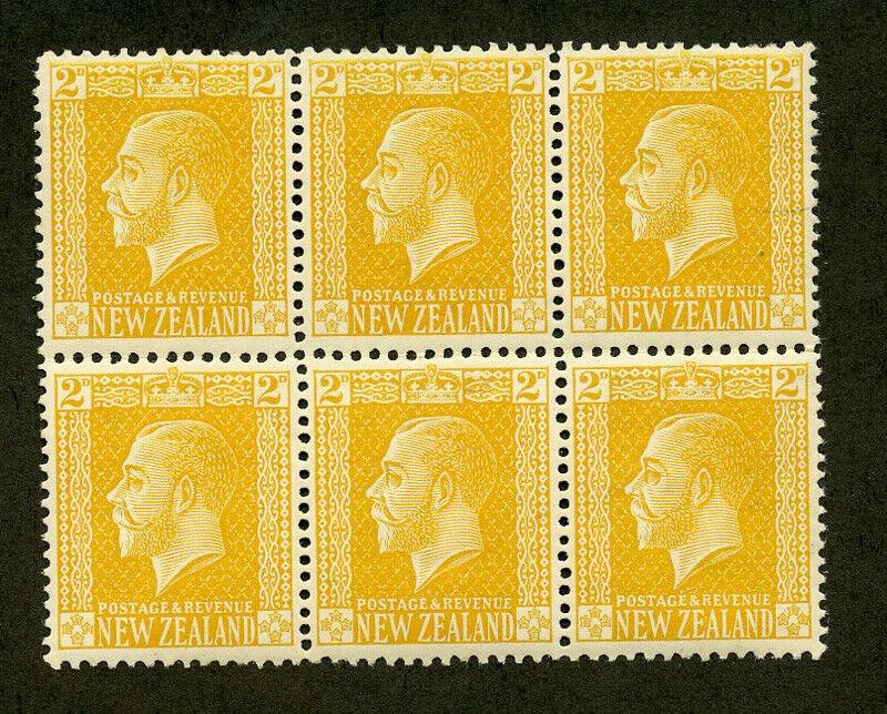 New Zealand Stamps # 147 XF OG NH Block Of 6 Showpiece