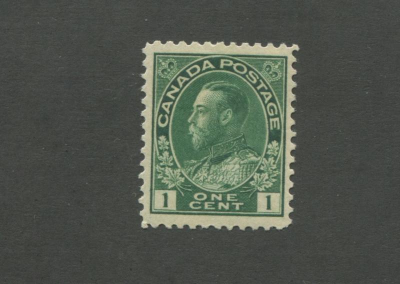 King George V 1911 Canada 1c Green Postage Stamp #104 Value $25