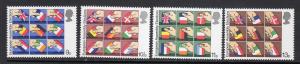 Great Britain #859-62 Flags 1979 Never Hinged E998