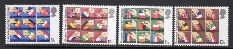Great Britain #859-62 Flags 1979 Never Hinged E998