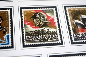 COLOR PRINTED SPAIN 1944-1975 STAMP ALBUM PAGES (100 illustrated pages)