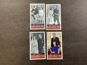 ICOLLECTZONE Gibraltar 1067-70 XF  NH  Royalty  (B800)