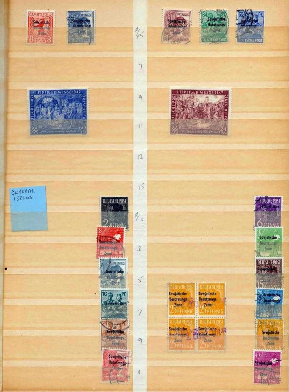 Germany Allied Occupation Russian Zone MNH MH Used (Apx 150) ( RAZ369 