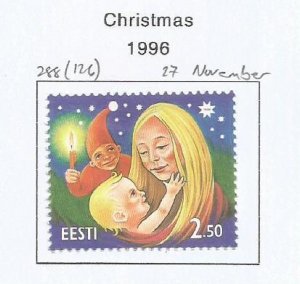 ESTONIA - 1996 - Christmas - Perf Single Stamp - Mint Lightly Hinged