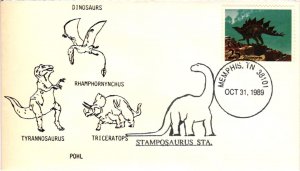 #2424 Stegosaurus Dinosaurs – Stamposaurus Cancel - Pohl Cachet – Aps