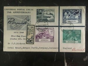 1949 Bermuda First Day Cover FDC Universal Postal Union 75th Anniversary