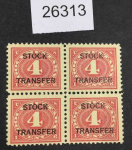 US STAMPS #RD3 MINT OG NH BLOCK LOT #26313