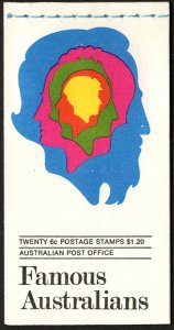 AUSTRALIA Sc. 454-7 6c Famous Australians 1970 MNH booklet