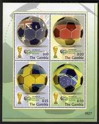 GAMBIA - 2006 - Football World Cup - Perf Min Sheet -Mint Never Hinged