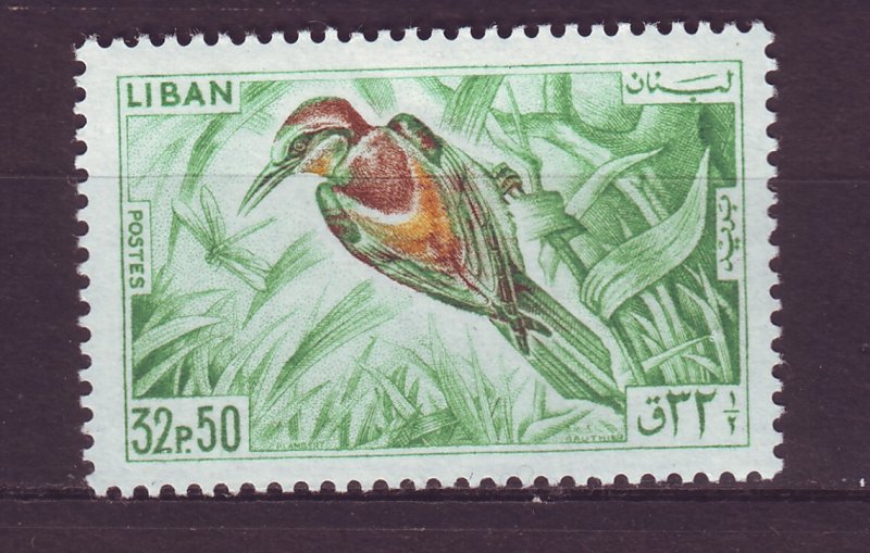 J24057 JLstamps 1965 lebanon hv of set mlh #439 bird