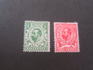 United Kingdom 1911 Sc 151-52 KGV set MNH