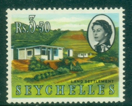 Seychelles 1962 QEII Pictorial 3,50R Land Settlement MLH