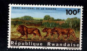 RWANDA Scott 108 MH* Lion pride stamp