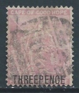 Cape Of Good Hope #30 Used 4p Hope & Symbols of Colony w/o Frame Line Surch...