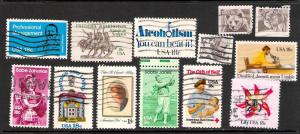 USA - 18c- 13 different-used 