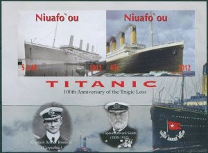 Niuafo'ou 2012 SG365 Titanic Imperf MS MNH