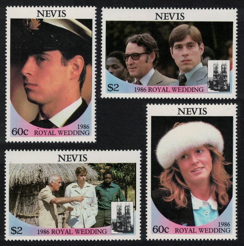 Nevis Royal Wedding Prince Andrew 4v 1986 MNH SC#498-499 SG#406-409