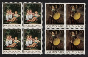 Luxembourg Europa Paintings 2v Blocks of 4 1989 MNH SG#1250-1251 MI#1219-1220