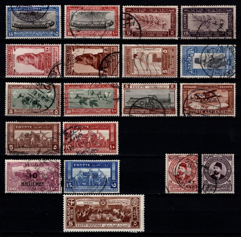 Egypt pre-1938 various commemoratives [Used]