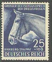 GERMANY REICH Sc# B191 MH VGF Race Horse Crease