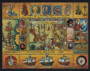 Yugoslavia Europa 500th Anniversary of Discovery of America by Columbus MS