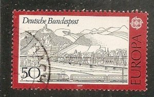 Germany  Scott  1249   River, Train        Used