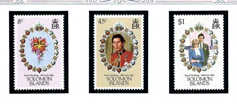 Solomon Is 450-52 MNH 1981 Prince Charles Wedding