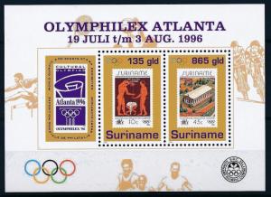 [63227] Suriname 1996 Olympic Games Atlanta - Stamps on Stamps Sheet MNH