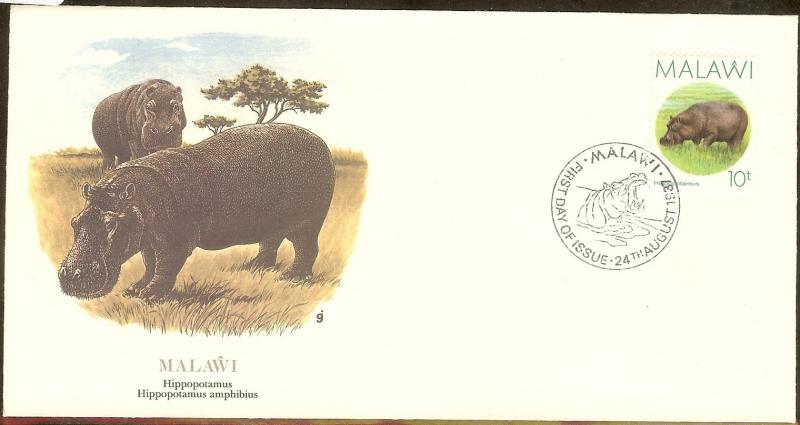 Malawi FDC SC# 502 Hippopotamus L59