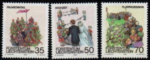 Liechtenstein # 844 - 846 MNH