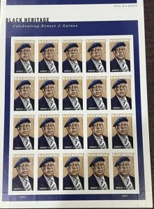 Ernest J. Gaines Forever stamps 5  sheets total 100pcs