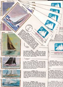 1980 Postal Stationery Sc U598 AMERICA'S CUP set of 22 Colorano limited cachets