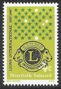 Norfolk Island Scott 114 MNH Lions International 50th Anniversary issue of 1967