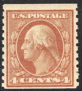 #495 F-VF MNH OG-4¢ Washington-COIL Stamp-Fresh Pristine stamp (REM #495-5)