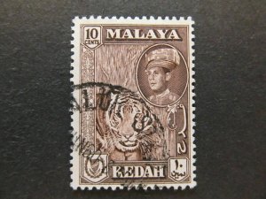 1959-62 Malaysian States Kedah A4P60F194 10c Used-