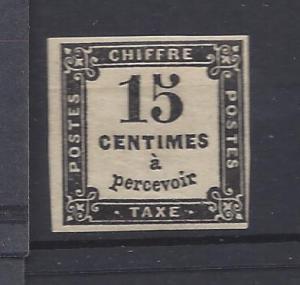 France, J2, Postage Due Imperf Single,**Hinged**