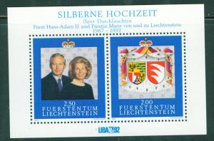 LIECHTENSTEIN Scott 985 MNH** 1992 Sheet 