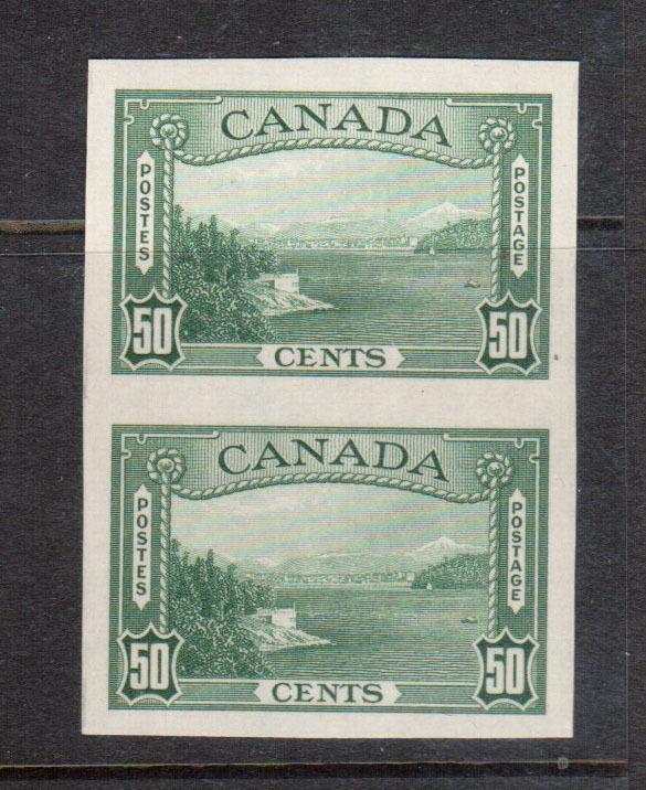 Canada #244a XF/NH Imperf Pair