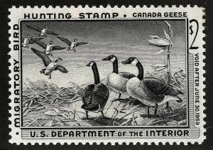 US Sc RW25 $2.00 1958 MNH OG VF Federal Duck Hunting Permit Stamp