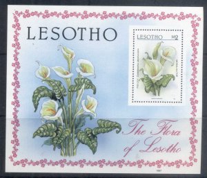 Lesotho 1987 Flowers MS MUH