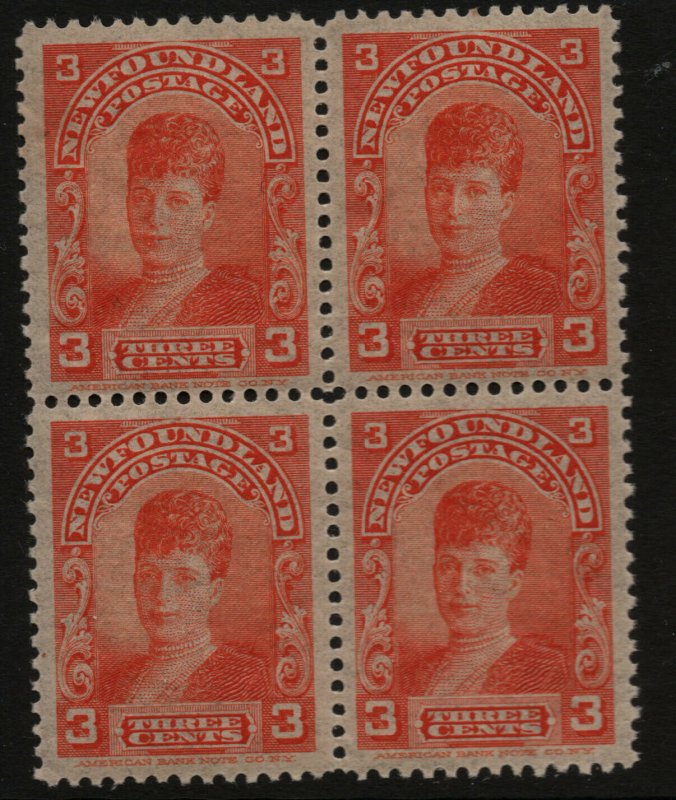 Newfoundland #83 Extra Fine Never Hinged Block 