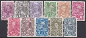 Austria 1910 Sc 128-38 partial set MH* heavy hinge marks