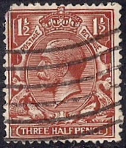 Great Britain #161 1 1/2 P King George 5, used stamp VF