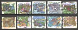 New Zealand Sc# 1259-1268 SG# 1865/74 Used 1995 Env. Protect.