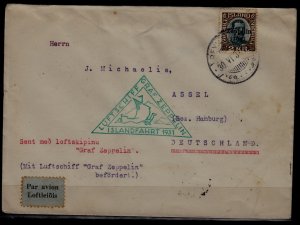 Iceland/Germany Zeppelin cover 30.6.31