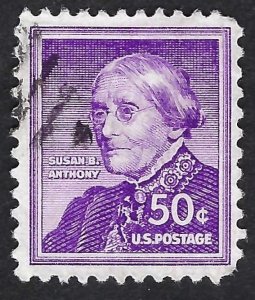 United States #1051 50¢ Susan B. Anthony (1955). Used