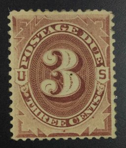 MOMEN: US STAMPS #J17 POSTAGE DUE RED BROWN MINT OG H $1,050 LOT #75146*